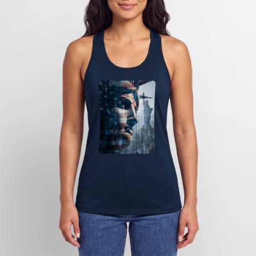 USA: Liberty in Three Visions - Women’s Performance Racerback Tank Top