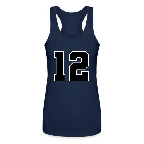 Varsity Number 12 Sports Design - Women’s Performance Racerback Tank Top