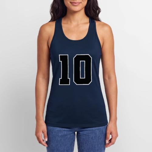 Varsity Number 10 Athletic Design - Women’s Performance Racerback Tank Top