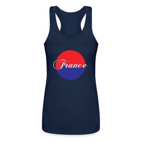 France Tricolore Circle - Women’s Performance Racerback Tank Top