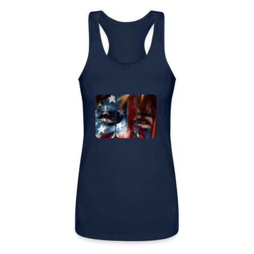 USA: Stars in Their Eyes - Women’s Performance Racerback Tank Top