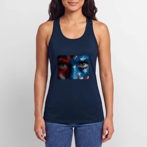 USA: Painted for the Flag - Women’s Performance Racerback Tank Top