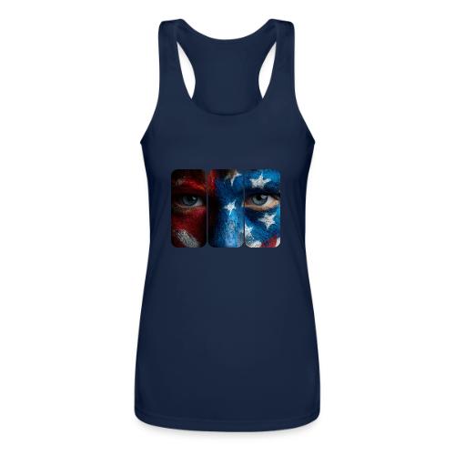 USA: Painted for the Flag - Women’s Performance Racerback Tank Top