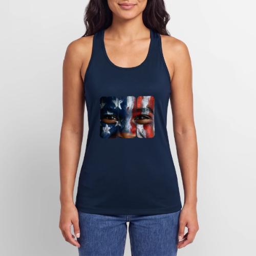 USA: Three Panels of Pride - Women’s Performance Racerback Tank Top