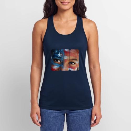 USA: Eyes of the Flag - Women’s Performance Racerback Tank Top