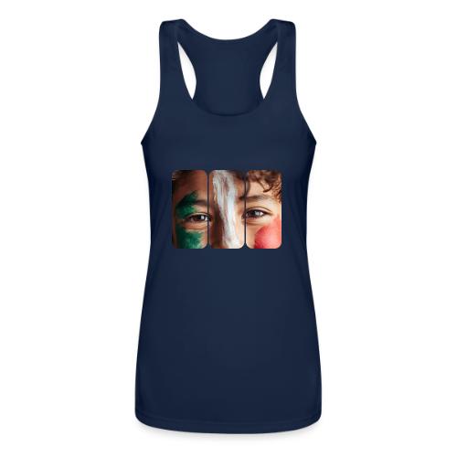 Mexico: Three Stripes of Pride - Women’s Performance Racerback Tank Top
