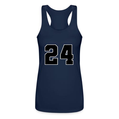 Varsity Number 24 College Font - Women’s Performance Racerback Tank Top