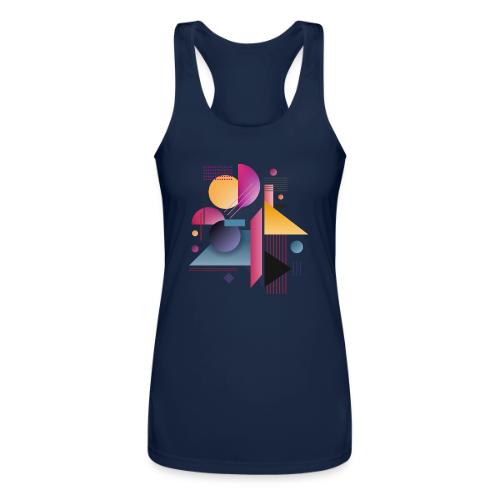 Color Pulse Geometry - Women’s Performance Racerback Tank Top