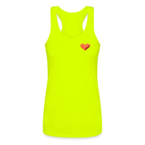 Blocksworld: Classic Heart Design - Women’s Performance Racerback Tank Top