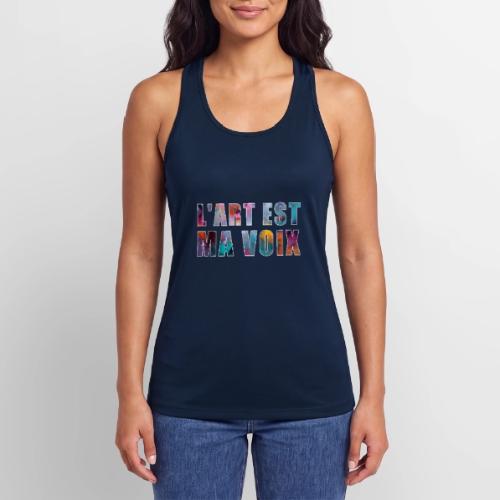 Art is my voice - Women’s Performance Racerback Tank Top