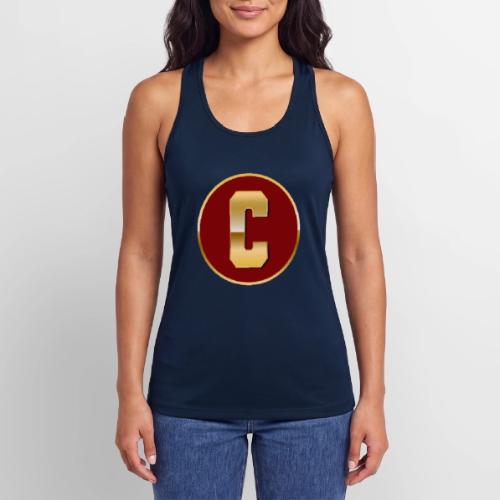 Letter C – Capital Varsity Alphabet Monogram - Women’s Performance Racerback Tank Top