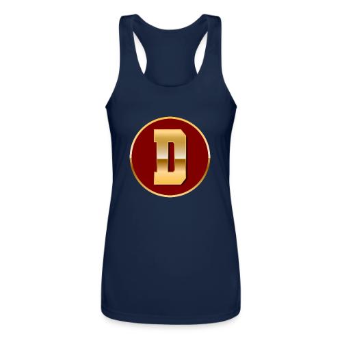 Letter D – Capital Varsity Alphabet Monogram - Women’s Performance Racerback Tank Top