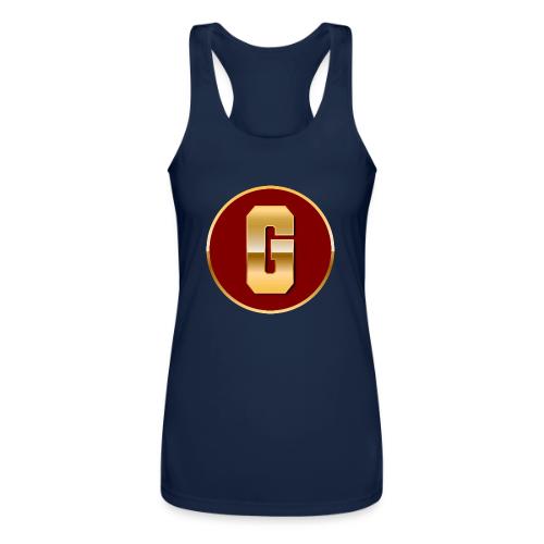 Letter G – Capital Varsity Alphabet Monogram - Women’s Performance Racerback Tank Top