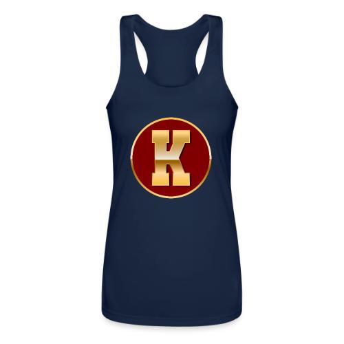 Letter K – Capital Varsity Alphabet Monogram - Women’s Performance Racerback Tank Top