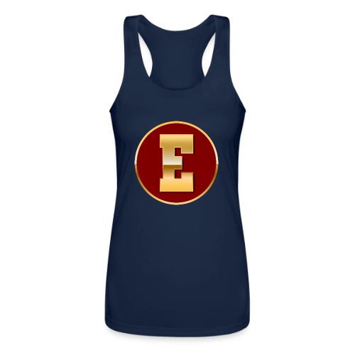 Letter E – Capital Varsity Alphabet Monogram - Women’s Performance Racerback Tank Top