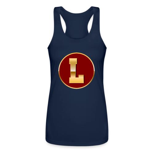 Letter L – Capital Varsity Alphabet Monogram - Women’s Performance Racerback Tank Top