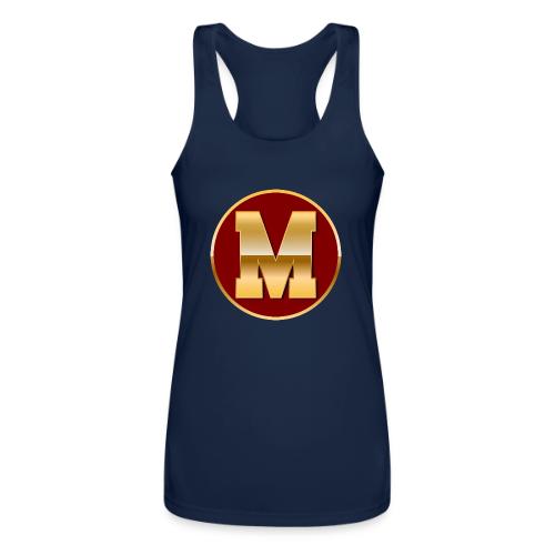 Letter M – Capital Varsity Alphabet Monogram - Women’s Performance Racerback Tank Top