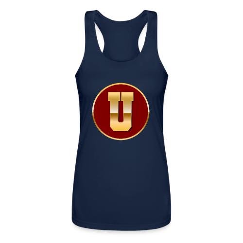 Letter U – Capital Varsity Alphabet Monogram - Women’s Performance Racerback Tank Top