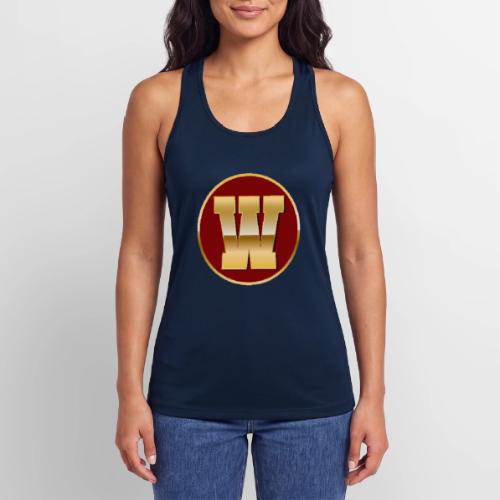 Letter W – Capital Varsity Alphabet Monogram - Women’s Performance Racerback Tank Top