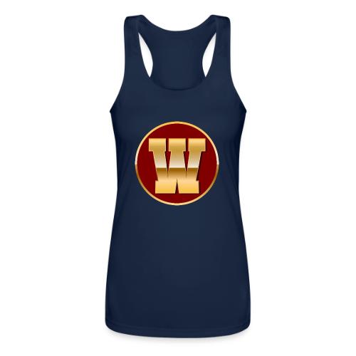 Letter W – Capital Varsity Alphabet Monogram - Women’s Performance Racerback Tank Top
