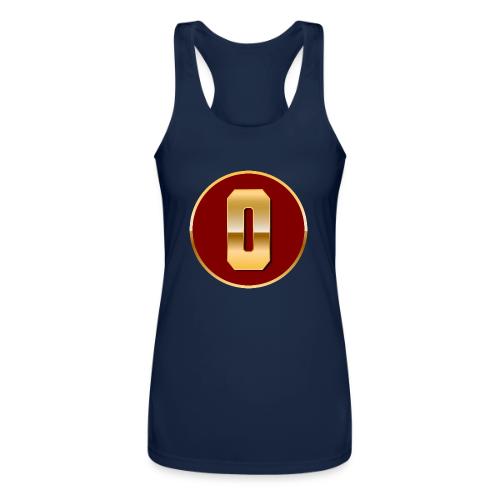 Letter O – Capital Varsity Alphabet Monogram - Women’s Performance Racerback Tank Top