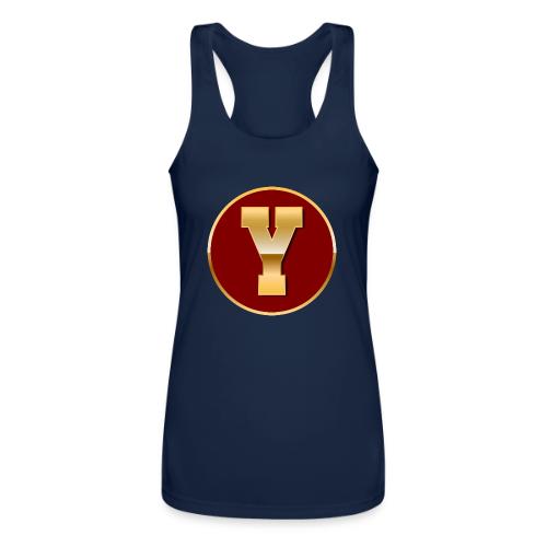 Letter Y – Capital Varsity Alphabet Monogram - Women’s Performance Racerback Tank Top