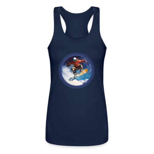 Snowboarding Rush - Women’s Performance Racerback Tank Top