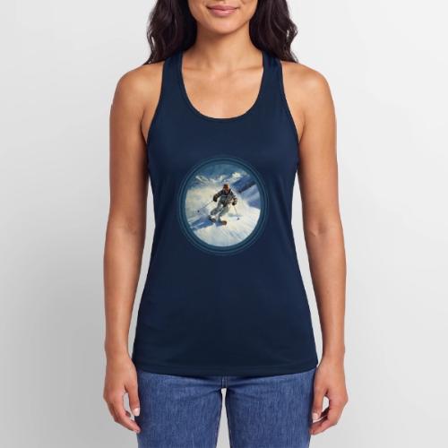 Skiing Power Moves - Women’s Performance Racerback Tank Top