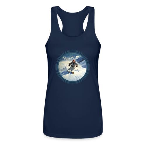 Skiing Power Moves - Women’s Performance Racerback Tank Top