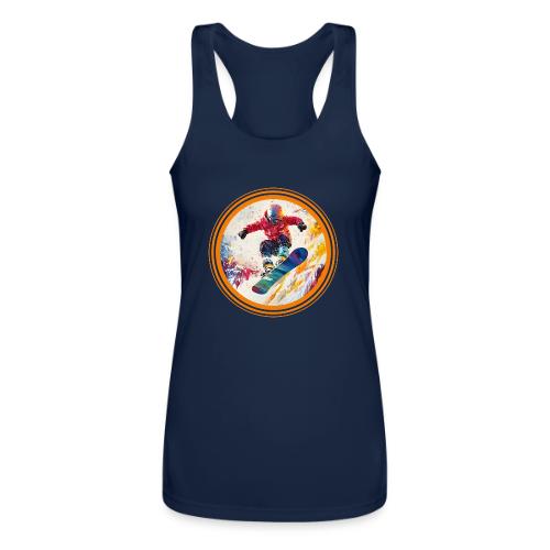 Snowboarding Horizon - Women’s Performance Racerback Tank Top
