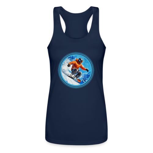 Snowboarding Motion - Women’s Performance Racerback Tank Top