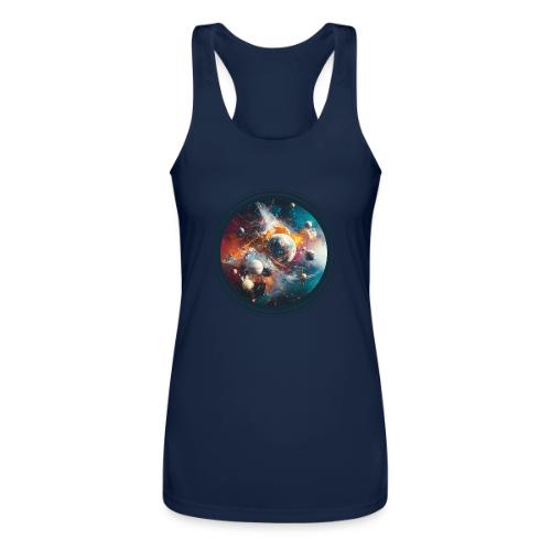Planets in Acrylic Dreams - Women’s Performance Racerback Tank Top