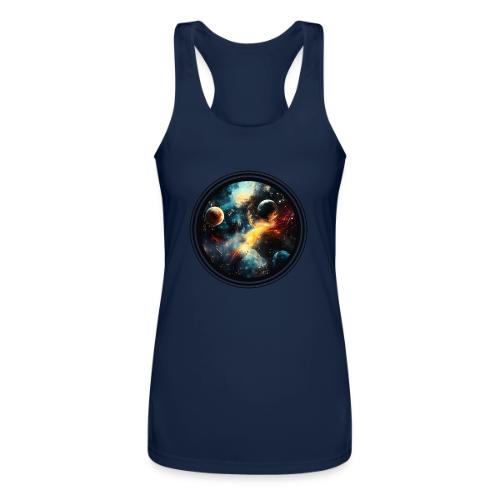Painted Cosmos of Planets - Women’s Performance Racerback Tank Top
