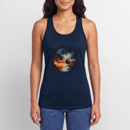 Cosmic Brush Planets - Women’s Performance Racerback Tank Top