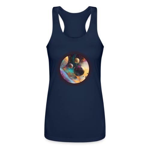 Planets in the Abstract - Women’s Performance Racerback Tank Top