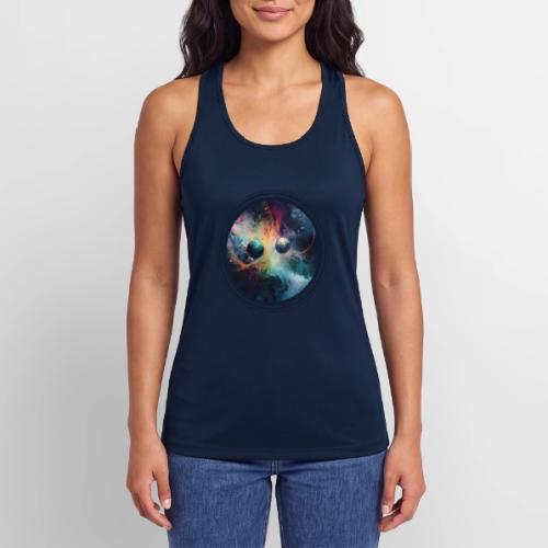 Chaotic Color Planets - Women’s Performance Racerback Tank Top