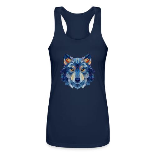 Wolf: Alpha Portrait - Women’s Performance Racerback Tank Top