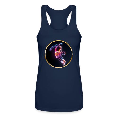 Neon Basketball Player - Women’s Performance Racerback Tank Top