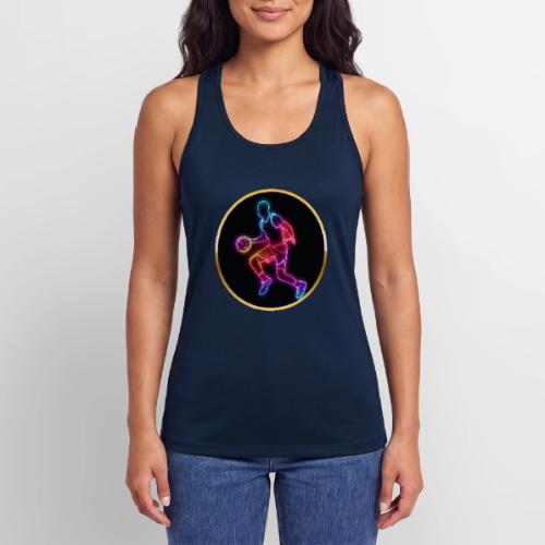 Basketball: Neon Dribble Pulse - Women’s Performance Racerback Tank Top