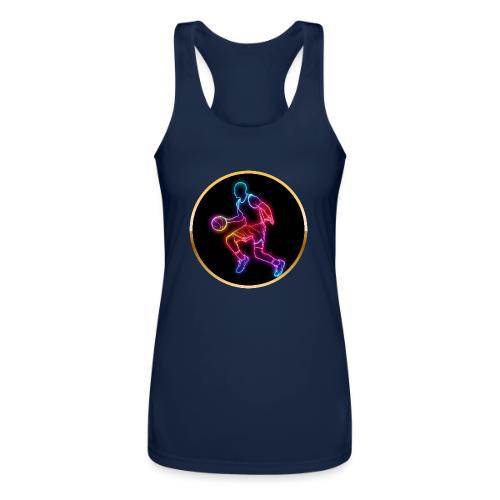 Basketball: Neon Dribble Pulse - Women’s Performance Racerback Tank Top