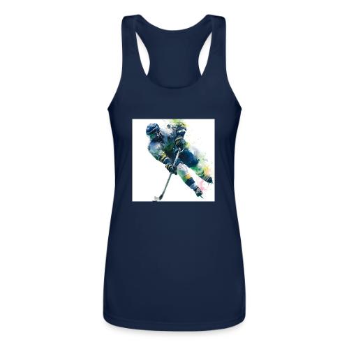 Hockey: Frozen Motion - Women’s Performance Racerback Tank Top