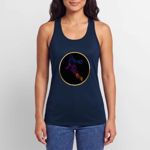 Basketball: Neon Jump Shot - Women’s Performance Racerback Tank Top