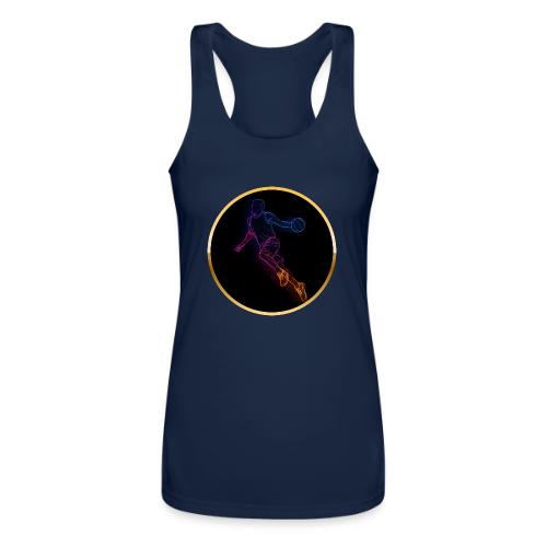 Basketball: Neon Jump Shot - Women’s Performance Racerback Tank Top