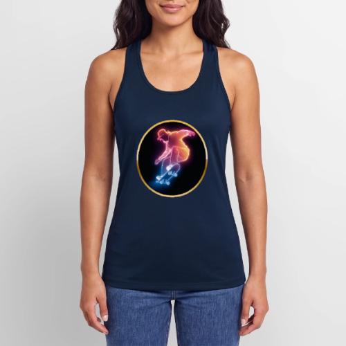 Skateboarding: Golden Trick Rider - Women’s Performance Racerback Tank Top