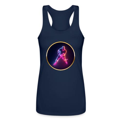 Hockey: Neon Ice Strike - Women’s Performance Racerback Tank Top