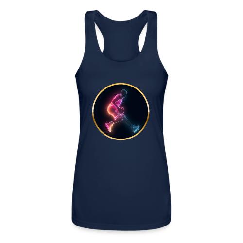 Basketball: Golden Court Glow - Women’s Performance Racerback Tank Top