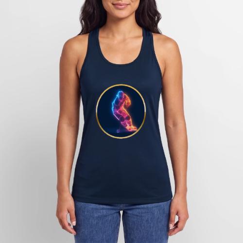 Hockey: Neon Hockey Sketch - Women’s Performance Racerback Tank Top