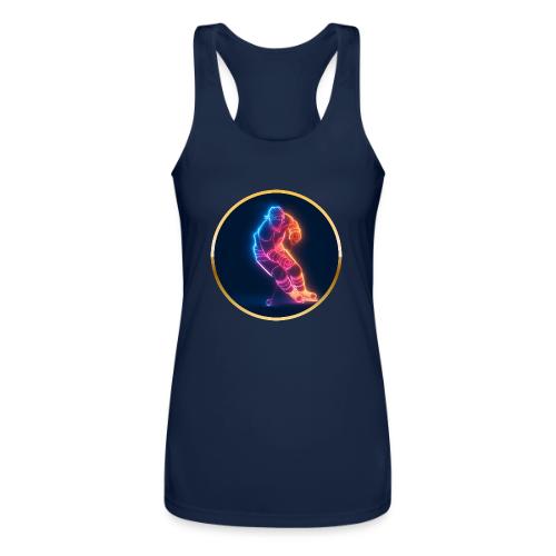 Hockey: Neon Hockey Sketch - Women’s Performance Racerback Tank Top