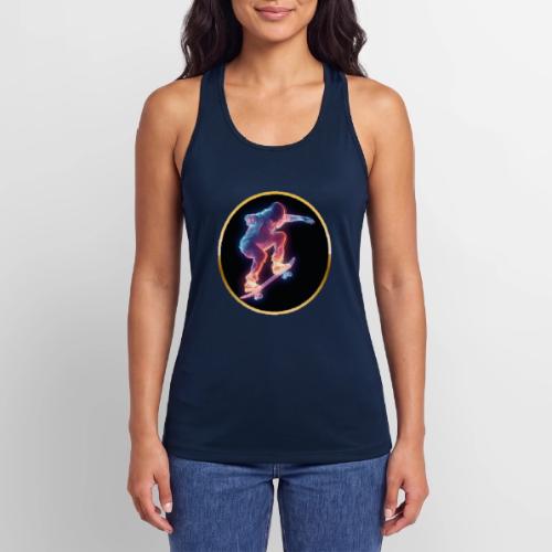 Skateboarding: Neon Skate Orbit - Women’s Performance Racerback Tank Top