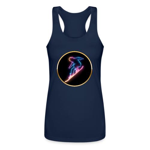Snowboarding: Neon Snow Drift - Women’s Performance Racerback Tank Top